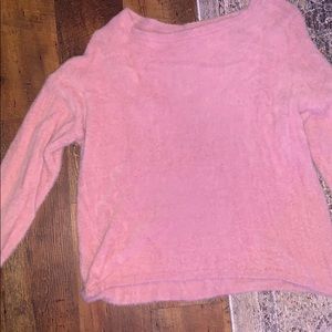 Pink fuzzy sweater!!